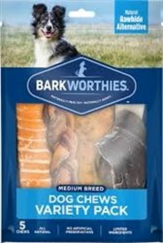 Barkw D Mbr Vty Pk - Variety Pack of Natural Chews for Medium Breed Dogs