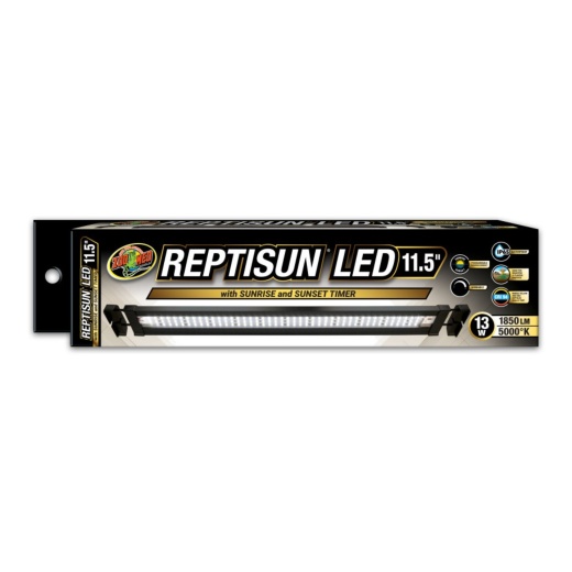 Zoo Med Reptisun Led W/Sunrise Sunset Timer Terrarium Hood 1Ea/11.5 In, 13 w