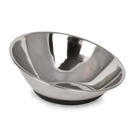OurPets Tilt-A-Bowl Silver - The Perfect Feeding Solution for Small Dogs