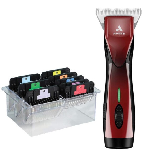 Andis Pulse ZRII Red Clipper Wide Blade Comb Kit