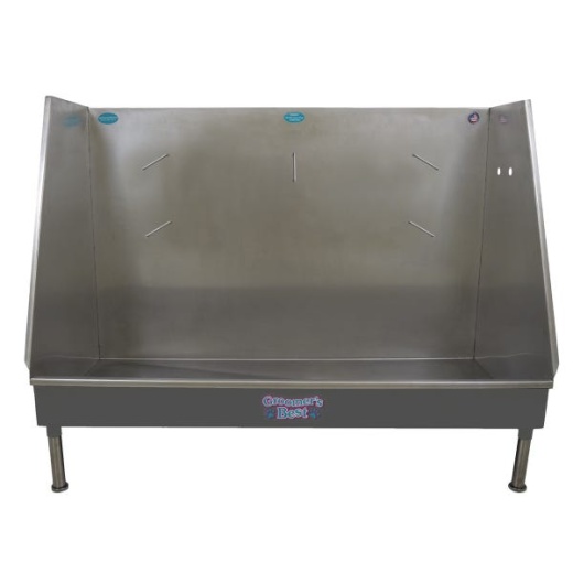 Groomer's Best Walk In Dog Grooming Tub 58In R-Plumb Gry