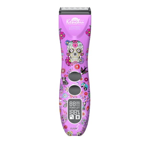 Kenchii Flash5 5-In-1 Digital Cordless Dog Hair Clipper Purple Dogs Edition