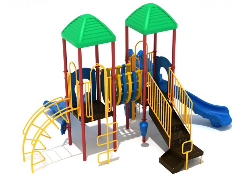 Peak District Playground Structure with Interactive Games, Slides and Climbers