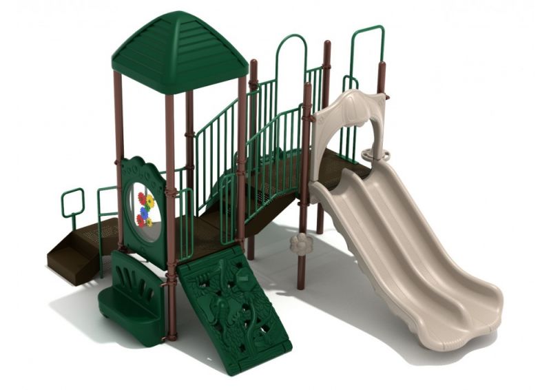 Los Arboles Playground Structure with Interactive Games, Slides and Climbers