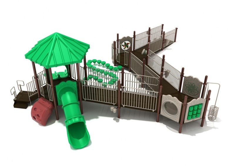 Charles Mound Playground Structure with Interactive Games, Slides and Climbers