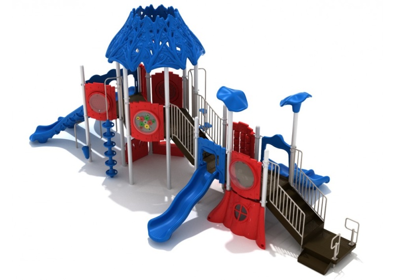 Icky Iguana Playground Structure with Games, Climbers and Slides