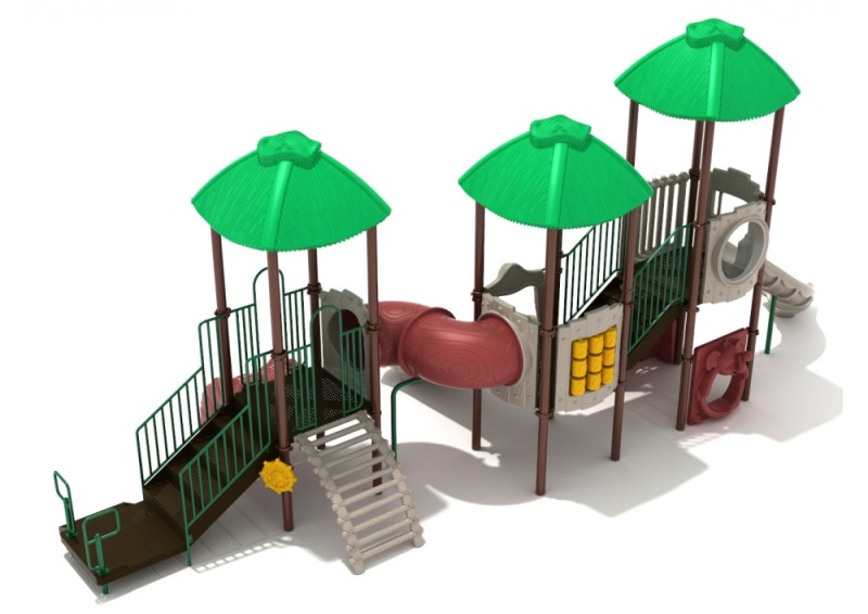 Oscar Orangutan Playground Structure with Games, Climber and Slides