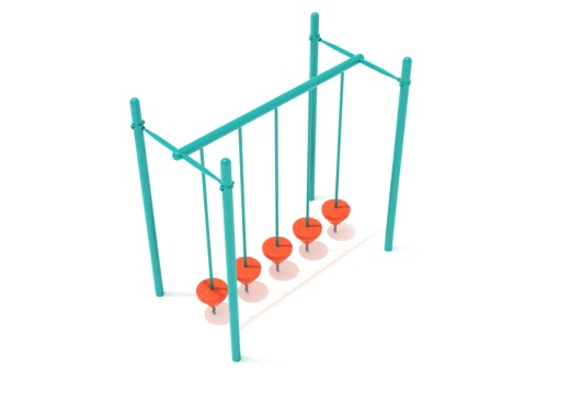Single Row Pebble Bridge - Fun Playground Balance Equipment