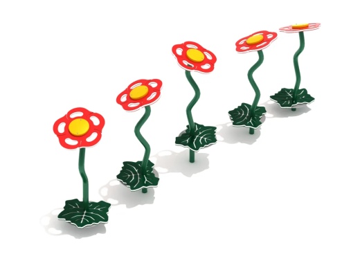 Flower Stepping Path (Set Of 5) - Engaging Balance Playground Equipment for Kids