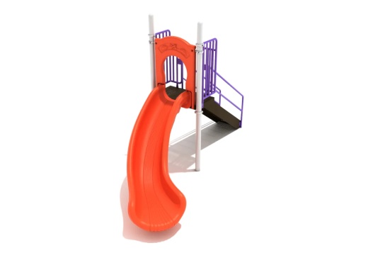4 Foot Single Left Turn Slide for Playground Fun