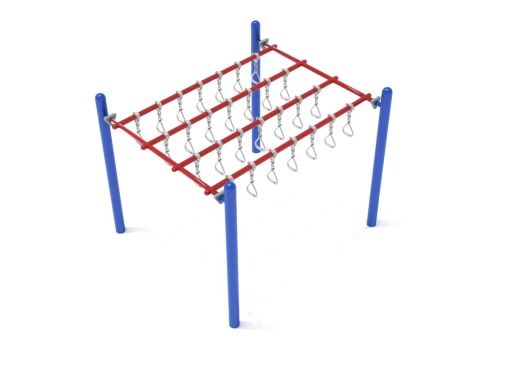 Quintuple Straight Swinging Ring Ladder - Exciting Climbing Adventure for Kids