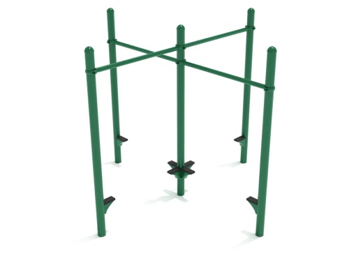 Quadruple Pull-Up Bar Unit - Essential Outdoor Fitness Equipment