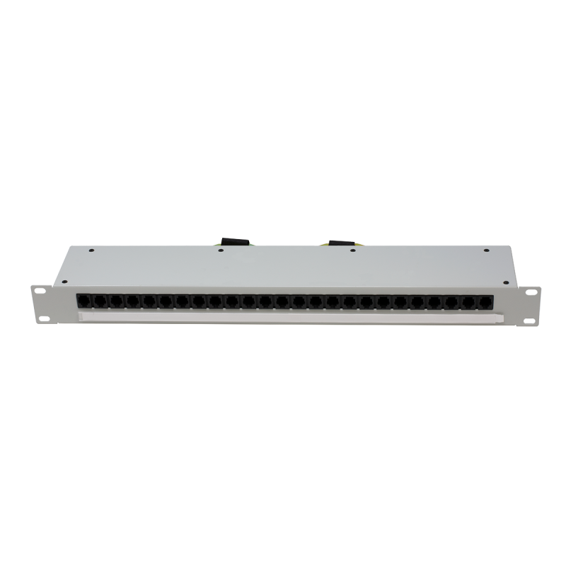 25 Port 1 Pair Rj-11 Patch Panel With Male And Female Amp Connector