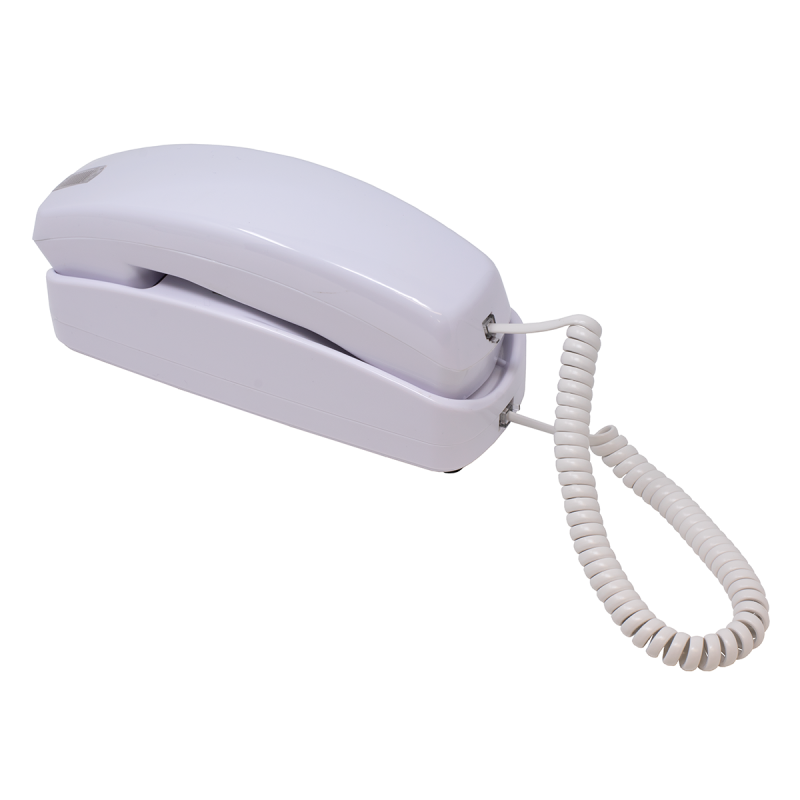 7' White Coiled Handset Cord