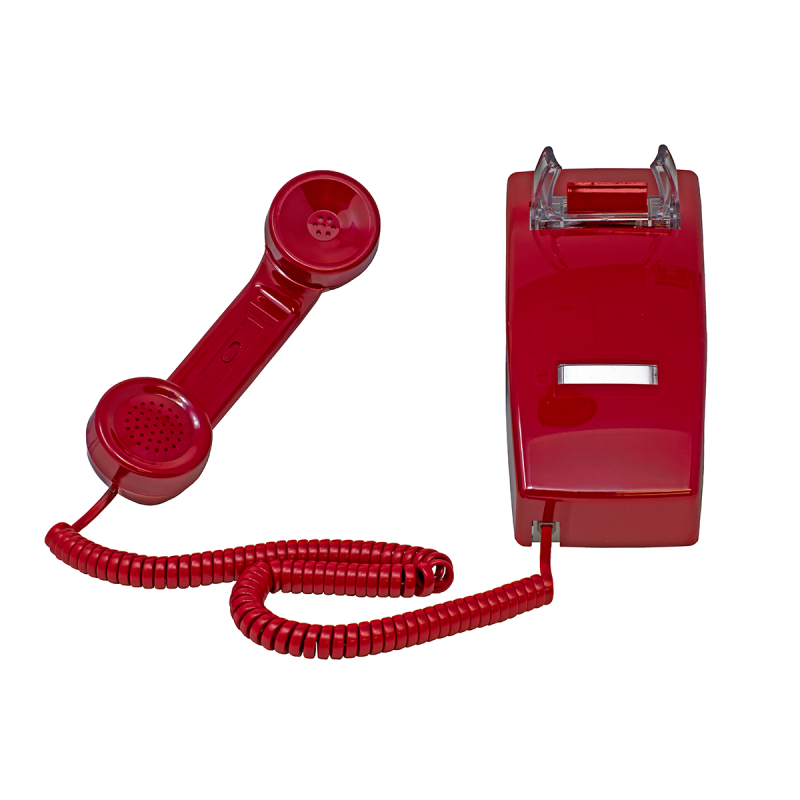 2554 Style Wall Phone No-Dial (Red)