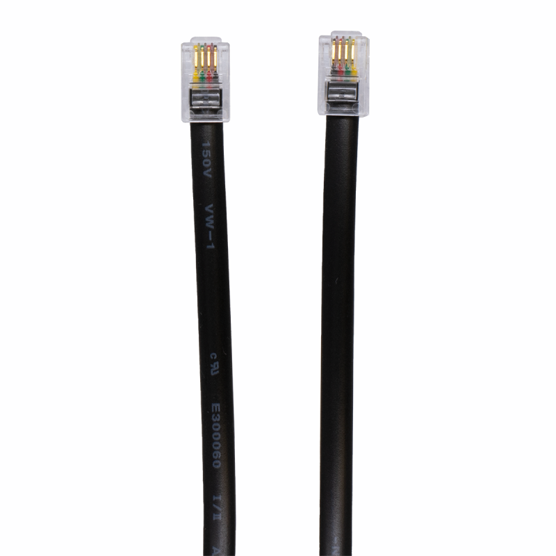 14' Straight (Non-Coiled) Black Handset Cord