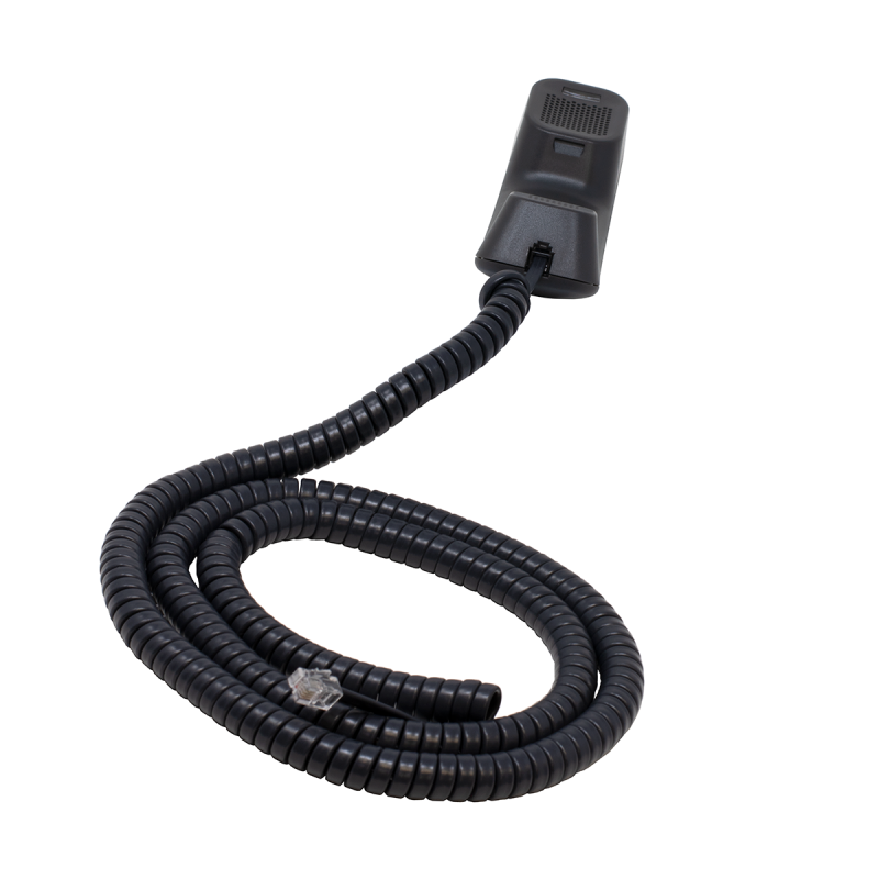 25' Charcoal Gray Coiled Handset Cord