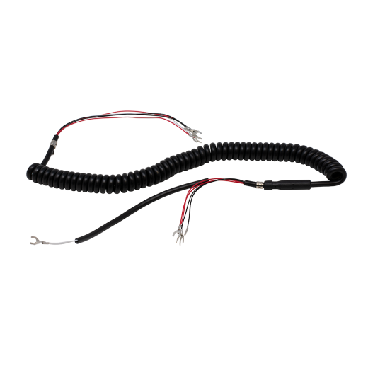 6' Black 6 Conductor Spade To Spade Handset Cord