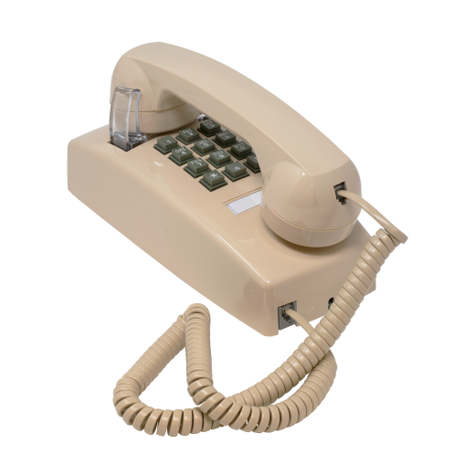 2554 Style Wall Phone with Keypad - Ivory
