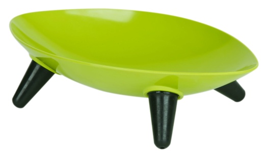 Pet Life ® 'Couture Sculptured' Dishwasher Safe Melamine Fashion Designer Food Or Water Pet Cat Dog Bowl Feeder Waterer Olive Green
