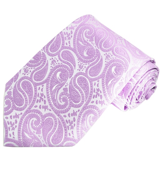 Classic Formal Lavender Paisley Necktie by Vittorio Farina