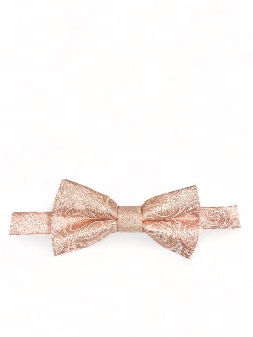 Classic Formal Blush Paisley Bow Tie - Pre-Tied (4.5In. X 2.5In.) by Vittorio Farina