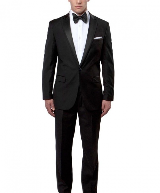 Black Slim Men's Tuxedo Suit - Bryan Michaels