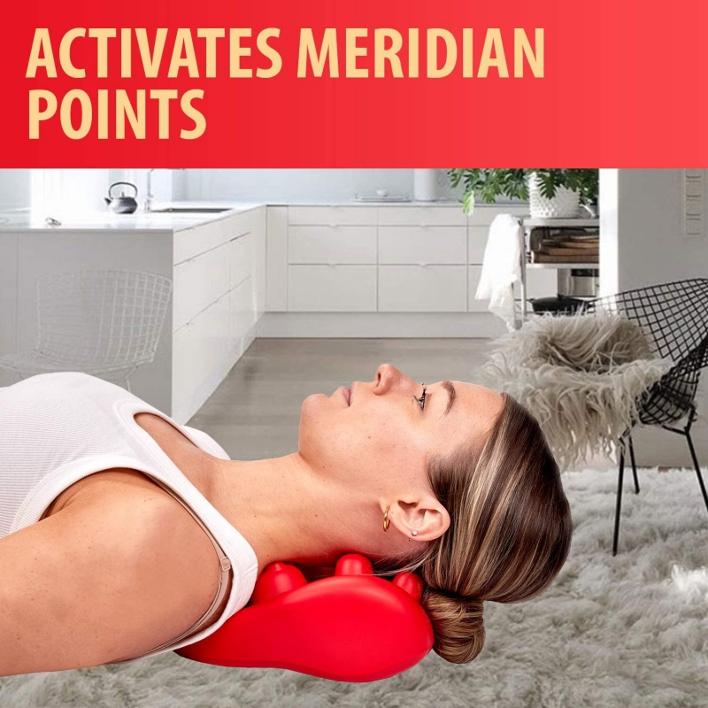Neck Stretch Massage Trigger Point Chiropractic Pillow By Acupillow