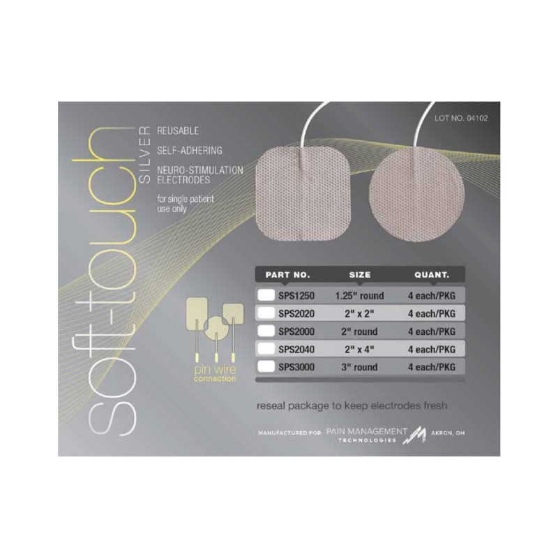 Silver Conductive Electrodes By SoftTouch. Tricot Backing With A Clean