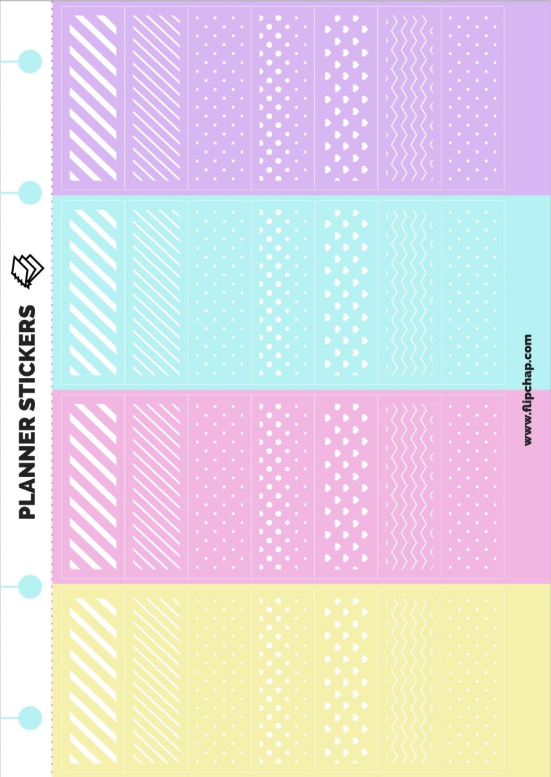 Pastel Quarter Box Stickers