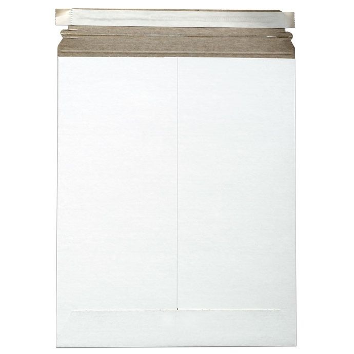 Cardboard Envelopes - White Paperboard Mailers (13-X-18) - 100 Pk