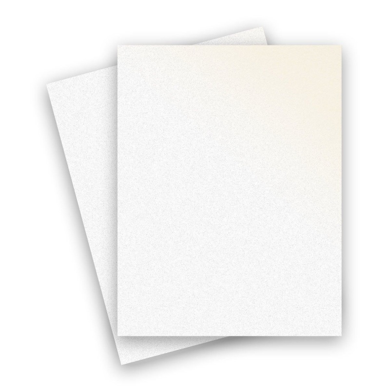 Clearance] Curious Metallic - White Silver 8-1/2-x-11 Letter Size Cardstock  Paper 300 GSM (111lb Cover) - 25 PK