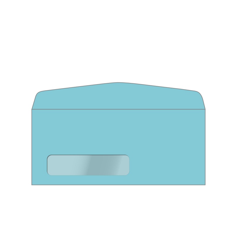 Lettermark Colors (Earthchoice) No. 10 Window Envelopes - Blue - 500 Pk