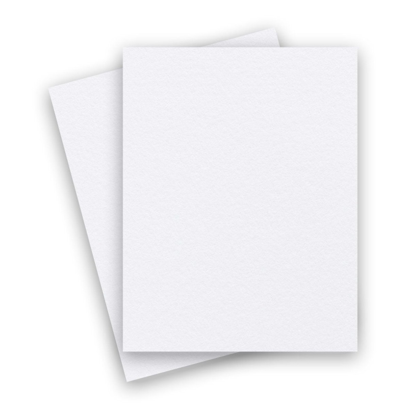 100% Cotton Fluorescent White - 8.5X11 Size Paper - 90Lb Cover (243Gsm) - 25 Pk