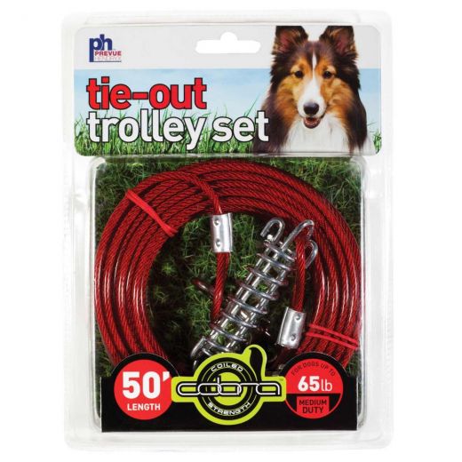 50' Tie-Out Cable Trolley Set