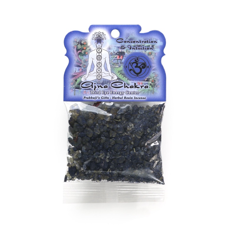 Resin Incense Third Eye Chakra Ajna - Concentration And Intuition - 1.2Oz Bag
