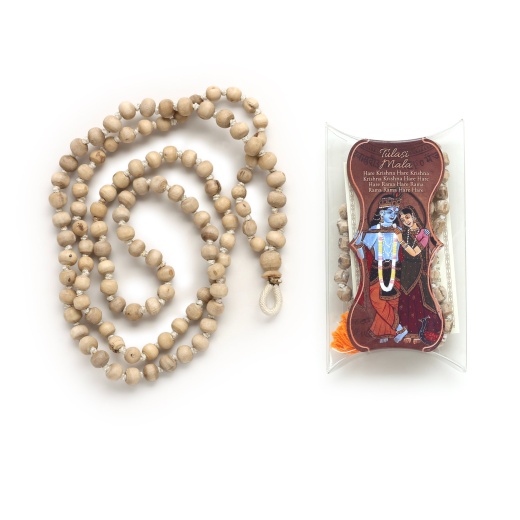 Tulasi Prayer Mala Beads - 108 Handmade Natural Beads for Meditation and Devotion