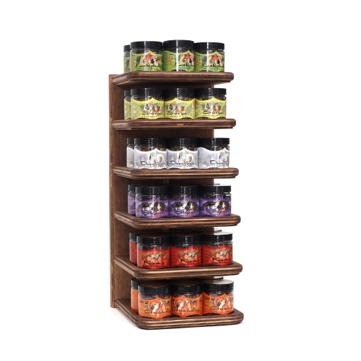 Wholesale Opening Bundle - Herbal Resin Incense - Display Rack With 6-Fragrance Intention Line 2.4 Oz (68G) Jars - 36 Packs