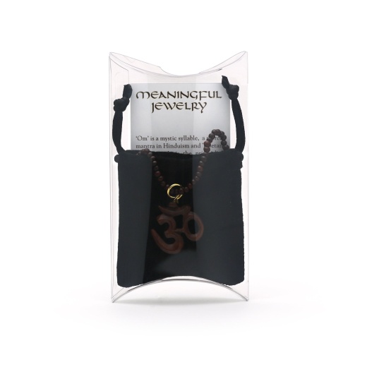 Rosewood Om Necklace - A Symbol of Spiritual Growth and Mindfulness
