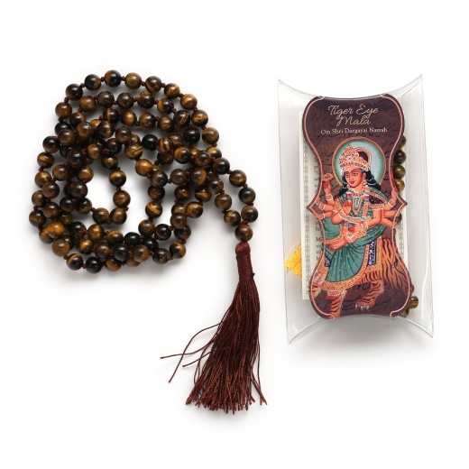 Prayer Mala Beads - Tiger Eye - 108 Prayer Beads for Meditation and Feminine Energy