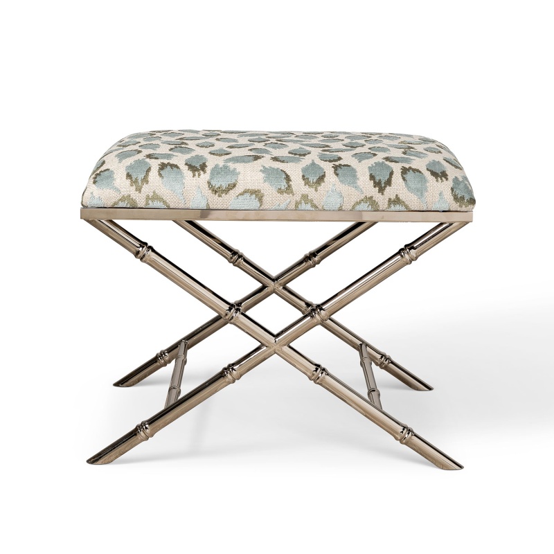 Lauderdale Nickel Ocelot Celadon Bench