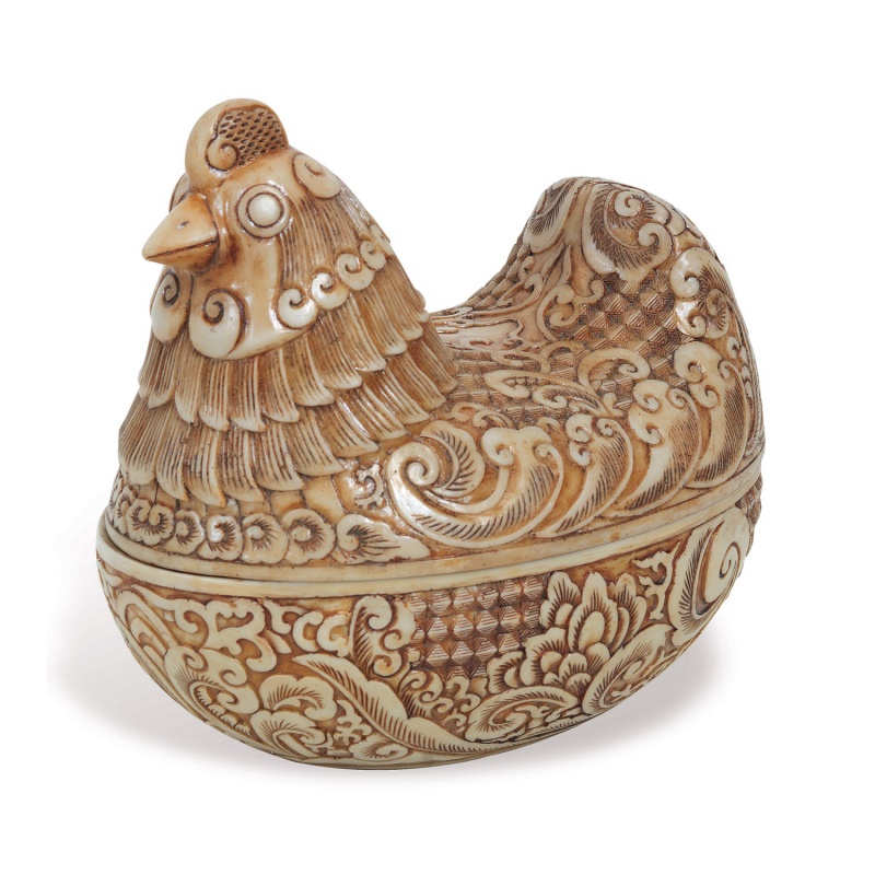 Imperial Ivory Hen Box