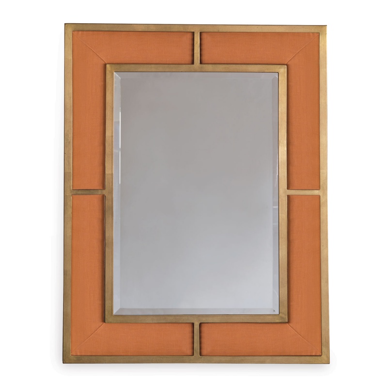 Bedford Gold Tangerine Linen Mirror