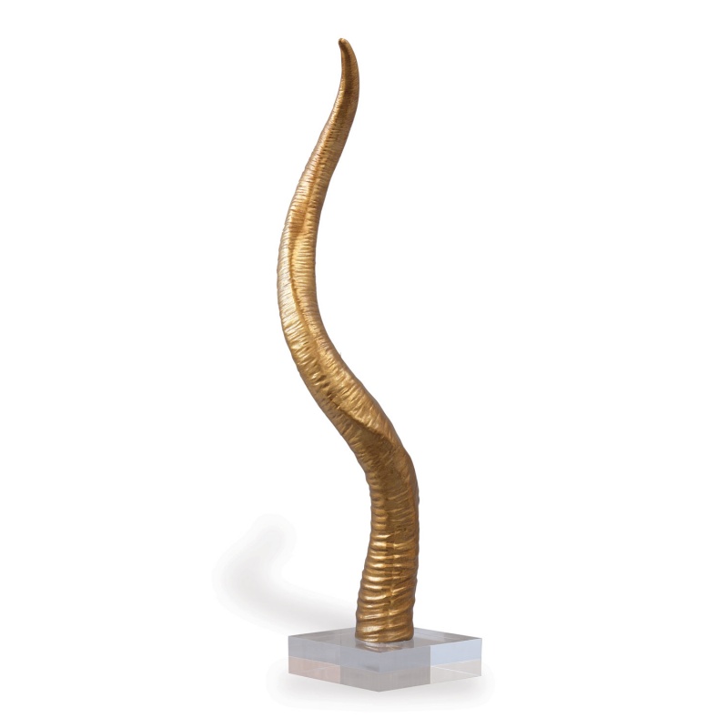Safari Gold Horn Sculpture