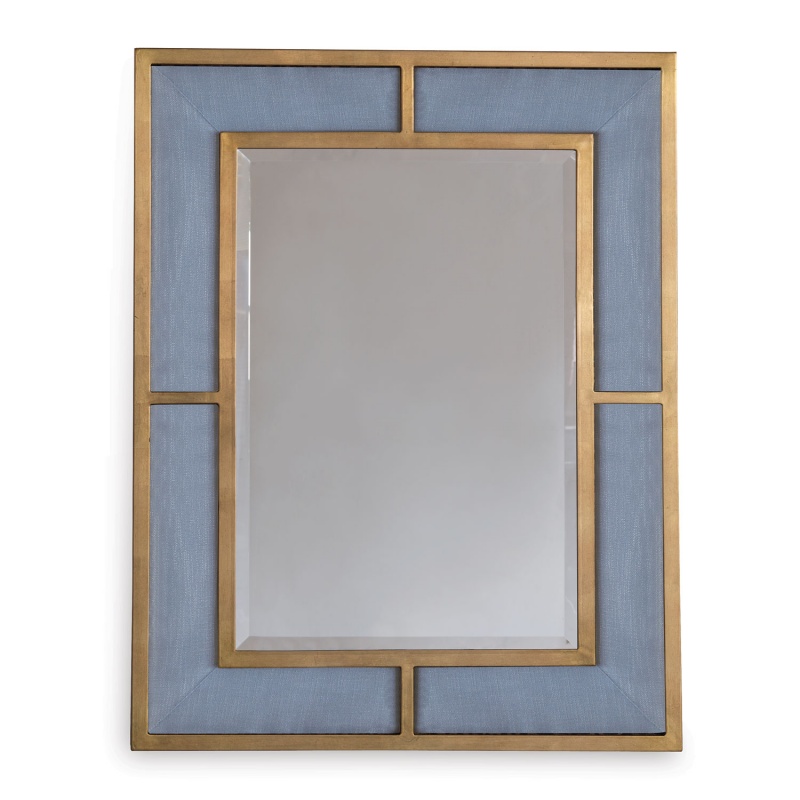 Bedford Gold Marine Blue Mirror