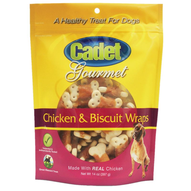 Premium Gourmet Chicken With Biscuit Wraps Treats 14 Ounces
