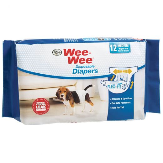 Wee-Wee Disposable Diapers 12 Pack for Dogs