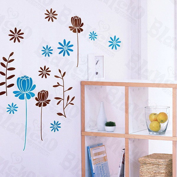 Pleasant Flourish Wall Decals Stickers Appliques Home Decor