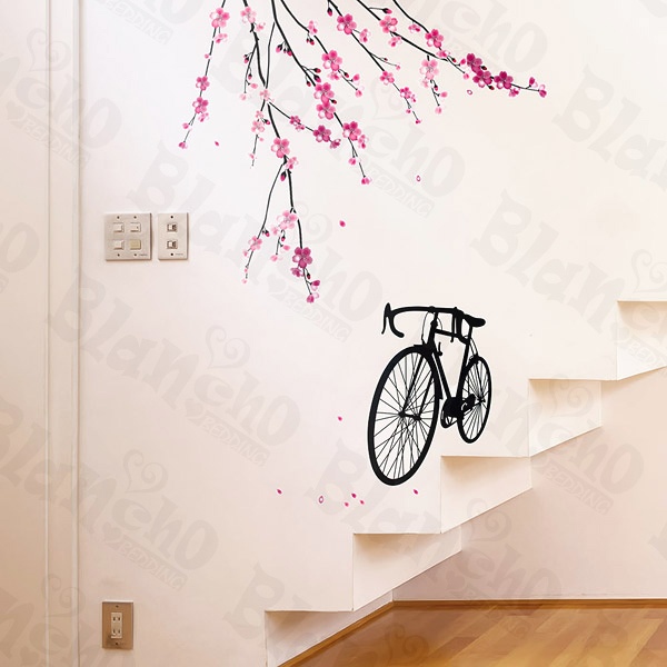 Bike & Flowers 2 X-Large Wall Decals