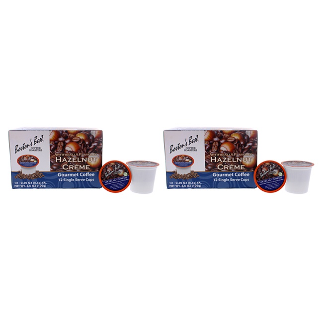 Hazelnut Creme Gourmet Coffee By Bostons Best For Unisex - 12 Cups Coffee - Pack Of 2